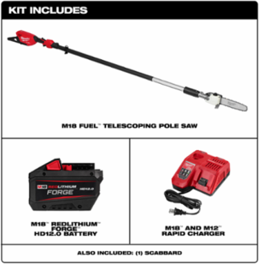 M18 FUELTM 13 ft Telescoping Pole Saw Kit, 2.35HP, 10 Inch Bar