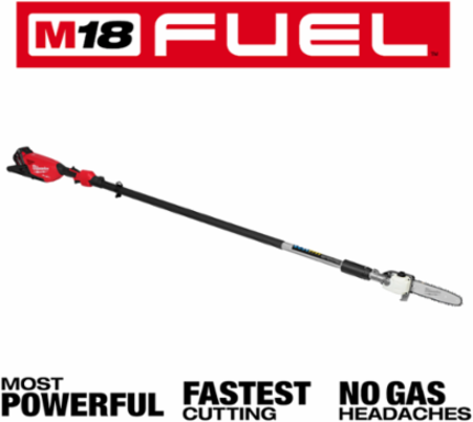 M18 FUELTM 13 ft Telescoping Pole Saw Kit, 2.35HP, 10 Inch Bar