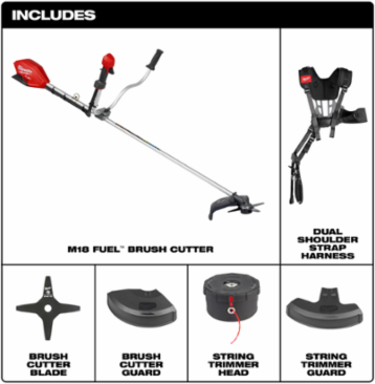 M18 FUELTM Brush Cutter, 9 Inch Blade, 6200 RPM, 16 Inch Cutting Diameter