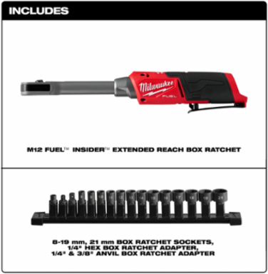 M12 FUEL™ INSIDER™ Extended Reach Box Ratchet