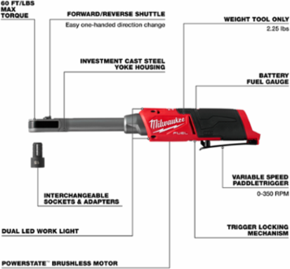 M12 FUEL™ INSIDER™ Extended Reach Box Ratchet