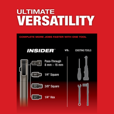 M12 FUEL INSIDER Extended Reach Box Ratchet Kit, 60 Ft-Lbs Torque, 350 RPM, 15.2 Inch Length