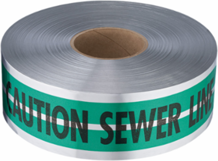 MAGNATEC Premium Detectable Sewer Line Tape 2 Inch x 1000 ft, 5 mil Thickness
