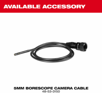 M12 Auto Technician Borescope, 5mm Camera, 3ft Cable, 4.3 Inch Screen