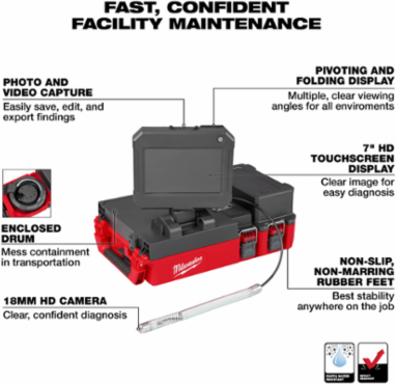 M12™ 75' Drain Camera w/ PACKOUT™ Compatibility