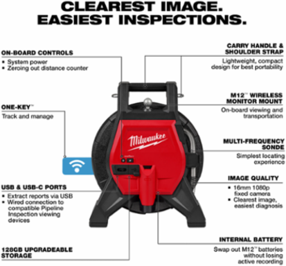 M12™ 65’ Ultra Flex Compact Inspection Camera Kit