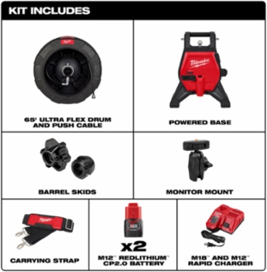 M12™ 65’ Ultra Flex Compact Inspection Camera Kit