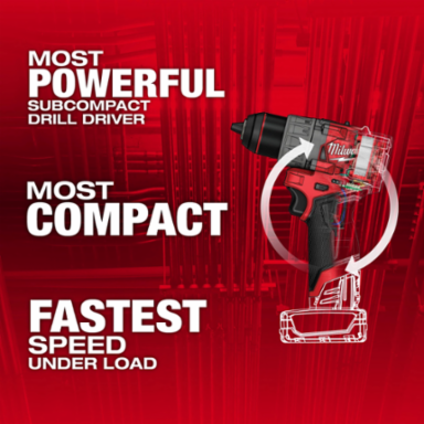 M12 FUEL 1/2 Inch Drill/Driver, 400 in-lbs Torque, 5.9 Inch Length