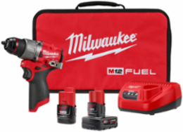 M12 FUEL 1/2 Inch Drill/Driver Kit, 400 in-lbs Torque, 1550 RPM, 2.5 lbs