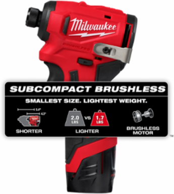 M12™ Subcompact Brushless 1/4" Hex Impact Driver Kit