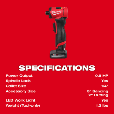 M12 FUEL™ 1/4" Right Angle Die Grinder Kit