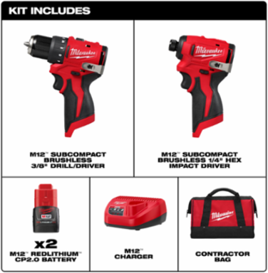 M12™ Subcompact Brushless 2-Tool Combo Kit