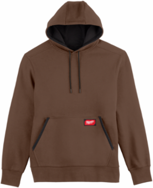 FREEFLEXTM Midweight Pullover Hoodie - Brown, Size S, PFAS Free, 1 Pocket