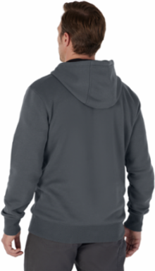 FREEFLEXTM Midweight Pullover Hoodie - Gray L, Breathable Cotton/Polyester