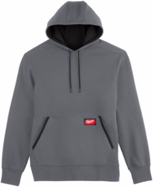 FREEFLEXTM Pullover Hoodie - Gray M, Breathable Fabric, 1 Pocket, Adjustable Hood