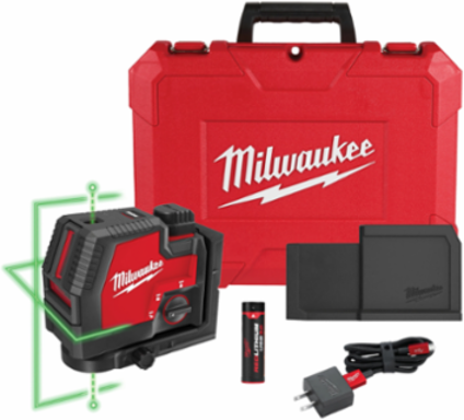 USB Rechargeable Green Cross Line & Plumb Points Laser