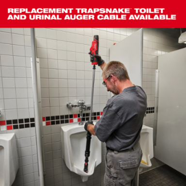 M12TM TRAPSNAKETM 4' Urinal Auger with 3/8 Inch Cable and Electric Power Source