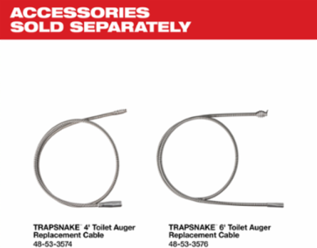 M12 TRAPSNAKE 2-Tool Combo Kit with 4' Urinal & 6' Toilet Augers