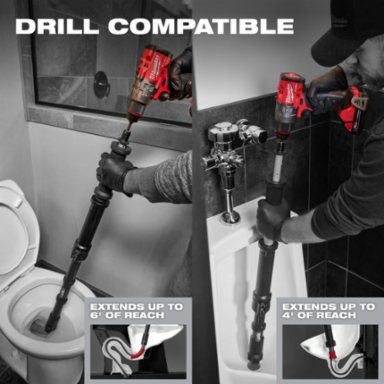 M12 TRAPSNAKE 2-Tool Combo Kit with 4' Urinal & 6' Toilet Augers
