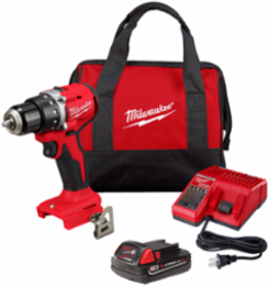 M18TM Compact Brushless 1/2 Inch Drill/Driver Kit, 550 in-lbs Torque, 0-1700 RPM