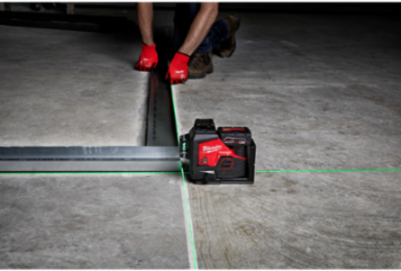 M12 Green 360  3-Plane Laser Kit, 125 ft Range, Self-Leveling, 15+ Hours Runtime