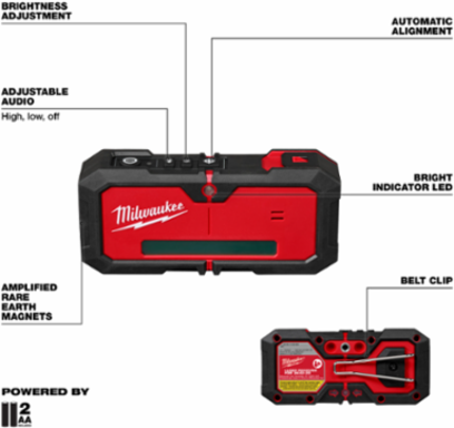 M12™ Green 360° 3-Plane Laser w/Automatic Alignment & Receiver