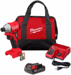 M18 Compact Brushless 1/4 Inch Hex Impact Driver, 1,700 in-lbs Torque, 3600 RPM