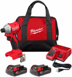 M18™ Compact Brushless 1/4 Inch Hex Impact Driver Kit, 1700 in-lbs Torque, 3600 RPM