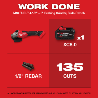 M18 FUEL™ 4-1/2"-6" Braking Grinder, Slide Switch