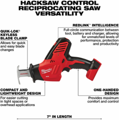 M18™ 4-Tool Combo Kit - Includes 1/2" Hammer Drill, 3-Speed Impact Driver, 7-1/4" Circular Saw, Hackzall
