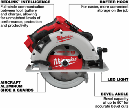 M18™ 4-Tool Combo Kit - Includes 1/2" Hammer Drill, 3-Speed Impact Driver, 7-1/4" Circular Saw, Hackzall