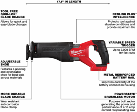 M18 FUEL 7-Tool Combo Kit, 18V, Includes 1/2 Inch Hammer Drill & 6-1/2 Inch Circular Saw