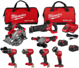 M18 FUEL 7-Tool Combo Kit, 18V, Includes 1/2 Inch Hammer Drill & 6-1/2 Inch Circular Saw