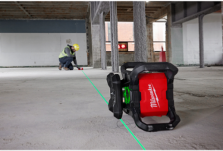 M18 Green Rotary Laser Level Kit, 1000 ft Range, 7.5 lbs, Self-Leveling, Includes Remote & Wall Mount