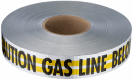 THORTEC Premium Detectable Tape 2 Inch x 1000 Feet, Yellow/Silver/Black