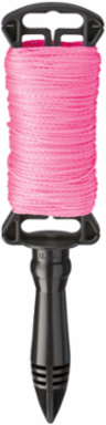 250 Ft Pink Braided Nylon Line with Plastic Handle, 0.06 Inch Diameter