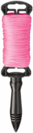 250 Ft Pink Braided Nylon Line with Plastic Handle, 0.06 Inch Diameter