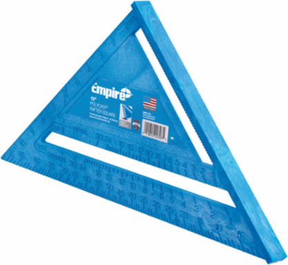 12 Inch Polycast Rafter Square with Conversion Tables, Durable Plastic Material