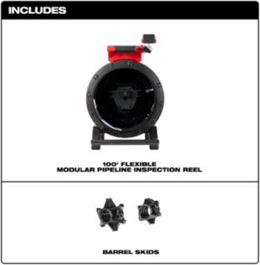 100’ Flexible Modular Pipeline Inspection Reel
