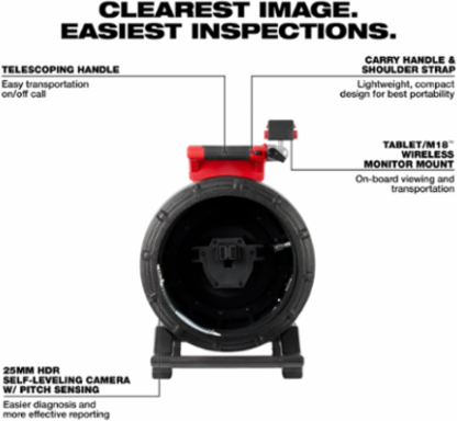 100’ Flexible Modular Pipeline Inspection Reel