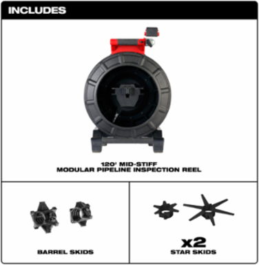 120’ Mid-Stiff Modular Pipeline Inspection Reel