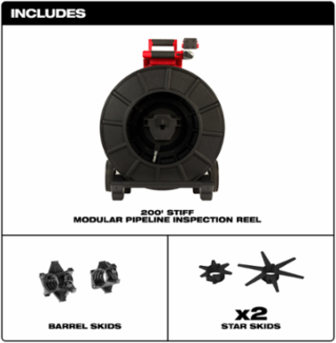 200’ Stiff Modular Pipeline Inspection Reel