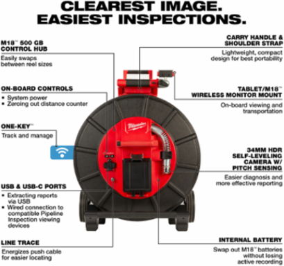 M18™ 200’ Stiff Modular Pipeline Inspection System