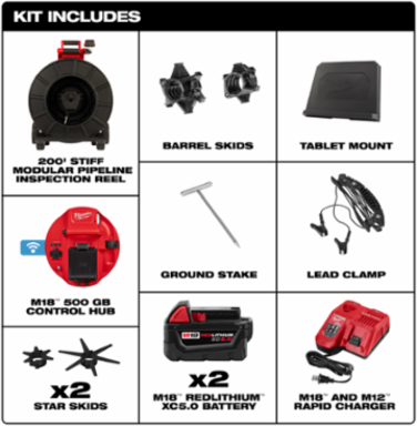 M18™ 200’ Stiff Modular Pipeline Inspection System