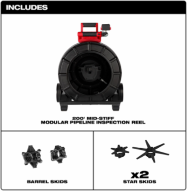 200’ Mid-Stiff Modular Pipeline Inspection Reel