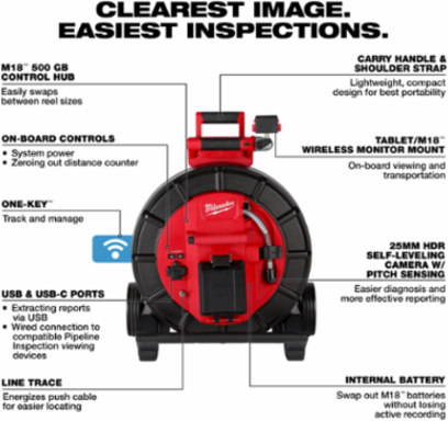 M18™ 200’ Mid-Stiff Modular Pipeline Inspection System