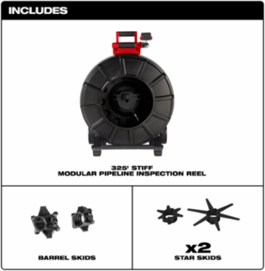 325’ Stiff Modular Pipeline Inspection Reel