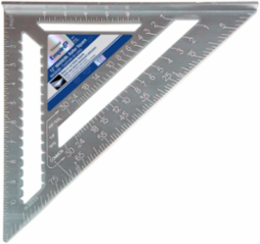 12 Inch Heavy Duty Magnum Rafter Square, Solid Aluminum, Stamped Conversion Tables