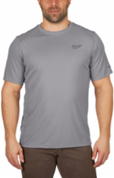 WORKSKIN™ Lightweight Performance Short Sleeve Shirt - Large, Gray, UV Protection