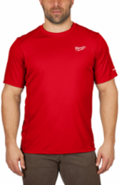 WORKSKINTM Lightweight Performance Shirt, Short Sleeve, Red, X-Large, Polyester